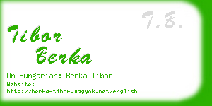 tibor berka business card